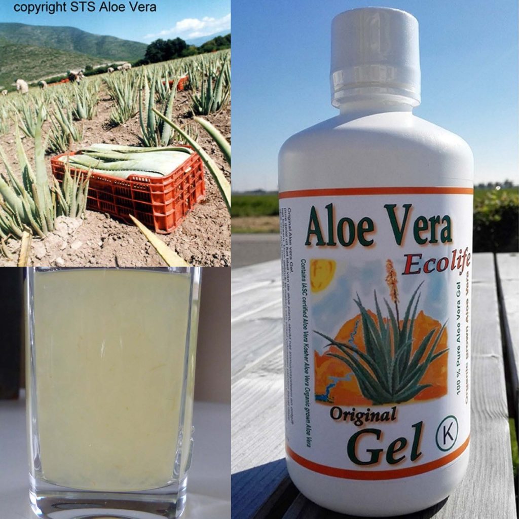 aloë Gel puur met stukjes gelei en vezels. De beste aloe vera gel.